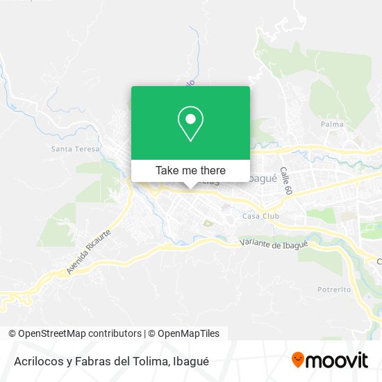 Acrilocos y Fabras del Tolima map