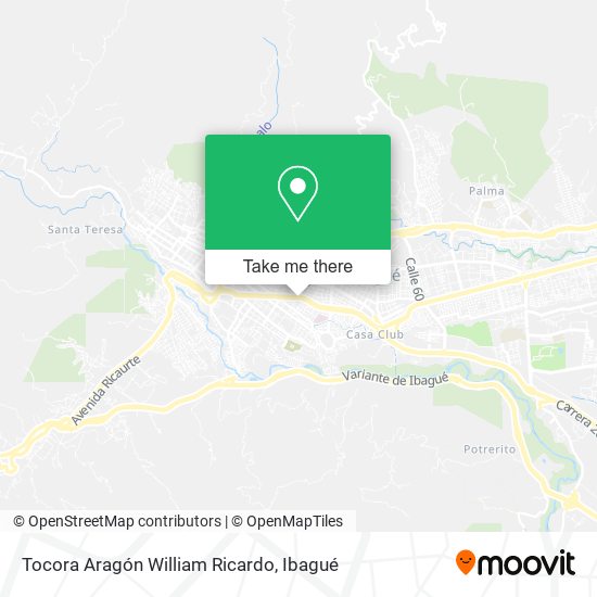 Tocora Aragón William Ricardo map