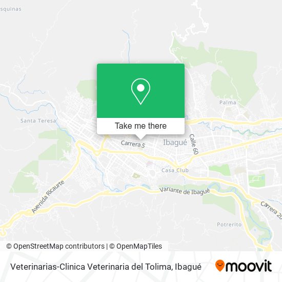 Veterinarias-Clinica Veterinaria del Tolima map