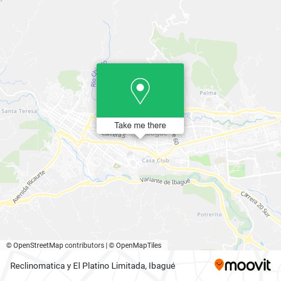Reclinomatica y El Platino Limitada map
