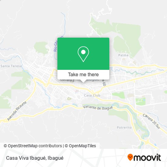 Casa Viva Ibagué map