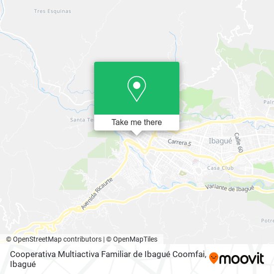 Cooperativa Multiactiva Familiar de Ibagué Coomfai map