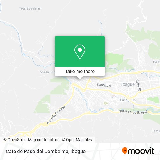 Mapa de Café de Paso del Combeima