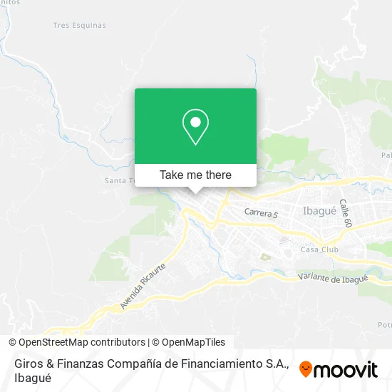 Giros & Finanzas Compañía de Financiamiento S.A. map