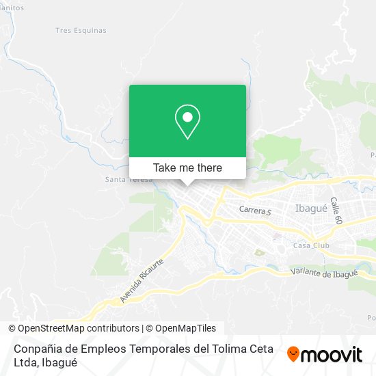 Conpañia de Empleos Temporales del Tolima Ceta Ltda map