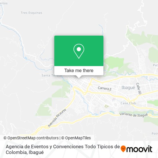 Mapa de Agencia de Eventos y Convenciones Todo Típicos de Colombia