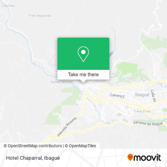 Hotel Chaparral map