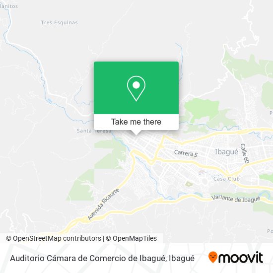 Auditorio Cámara de Comercio de Ibagué map