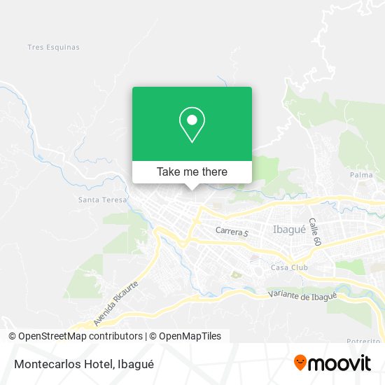 Mapa de Montecarlos Hotel