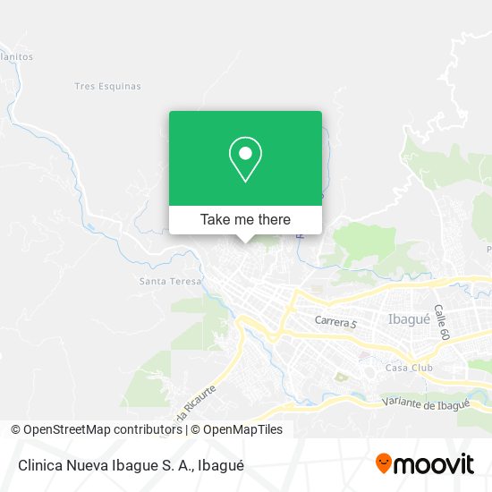 Clinica Nueva Ibague S. A. map