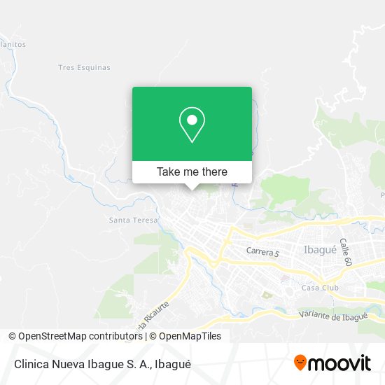 Mapa de Clinica Nueva Ibague S. A.