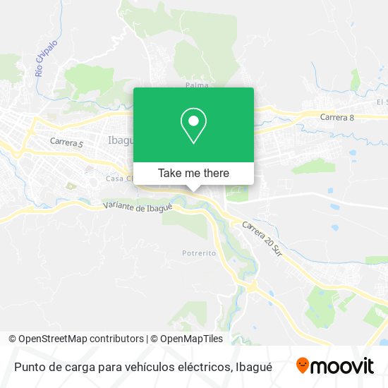 Punto de carga para vehículos eléctricos map