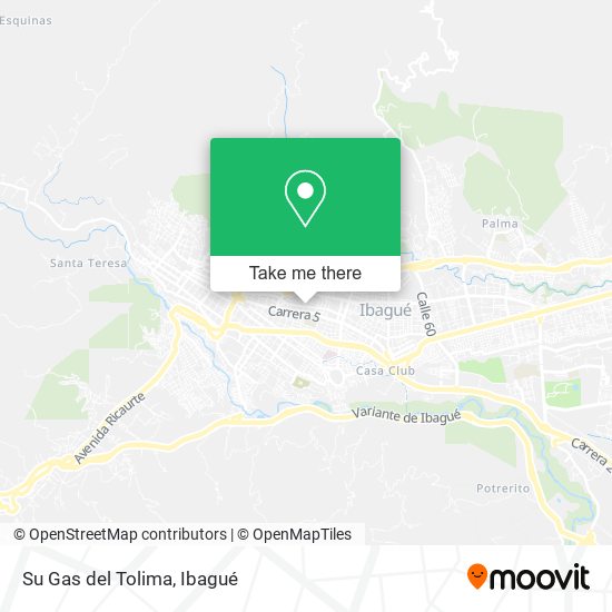 Mapa de Su Gas del Tolima