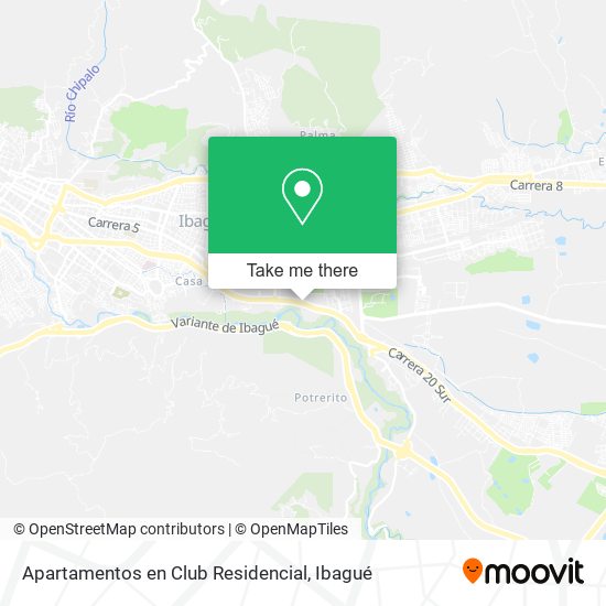 Apartamentos en Club Residencial map