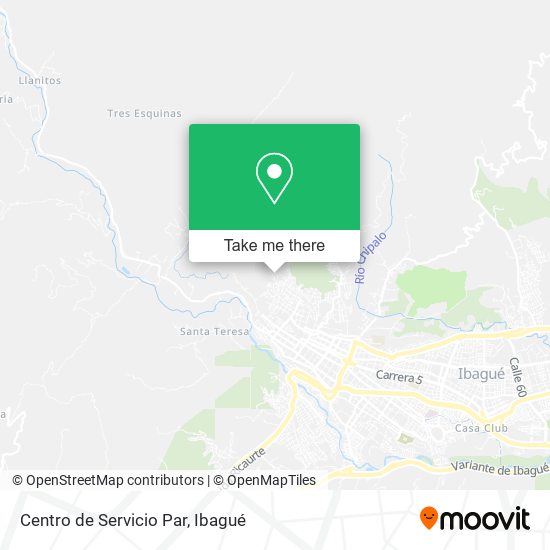 Mapa de Centro de Servicio Par