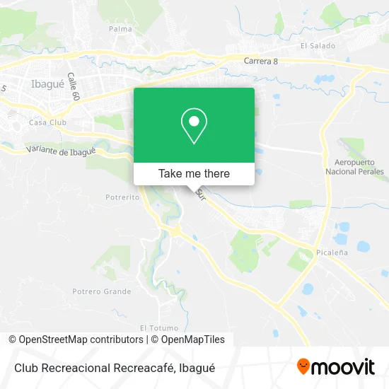 Mapa de Club Recreacional Recreacafé
