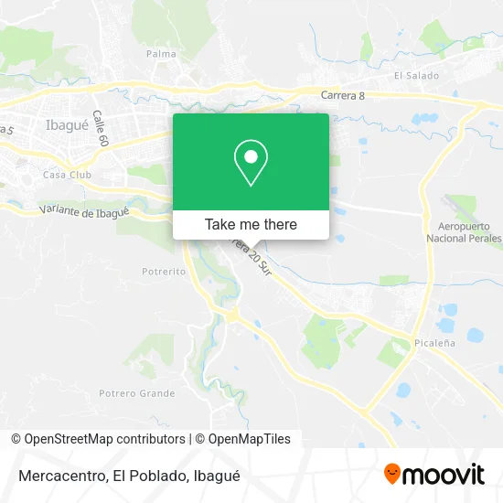 Mapa de Mercacentro, El Poblado
