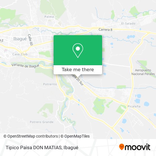 Mapa de Tipico Paisa DON MATIAS
