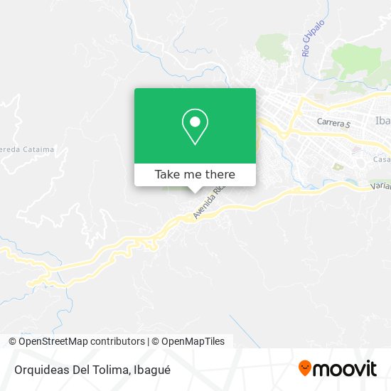Orquideas Del Tolima map