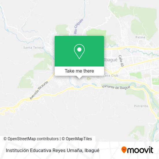 Mapa de Institución Educativa  Reyes Umaña