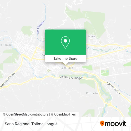 Sena Regional Tolima map