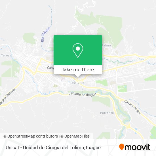 Unicat - Unidad de Cirugía del Tolima map