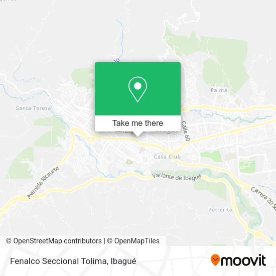 Mapa de Fenalco Seccional Tolima