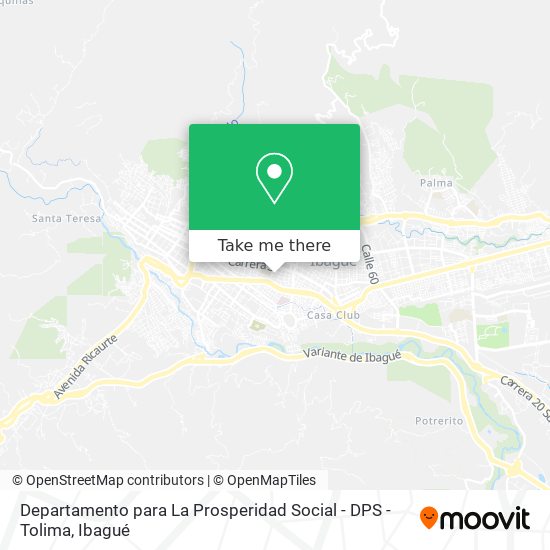 Mapa de Departamento para La Prosperidad Social - DPS - Tolima