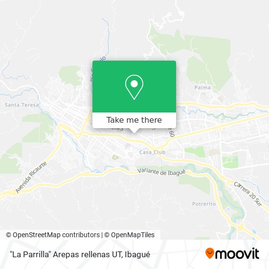 "La Parrilla" Arepas rellenas UT map