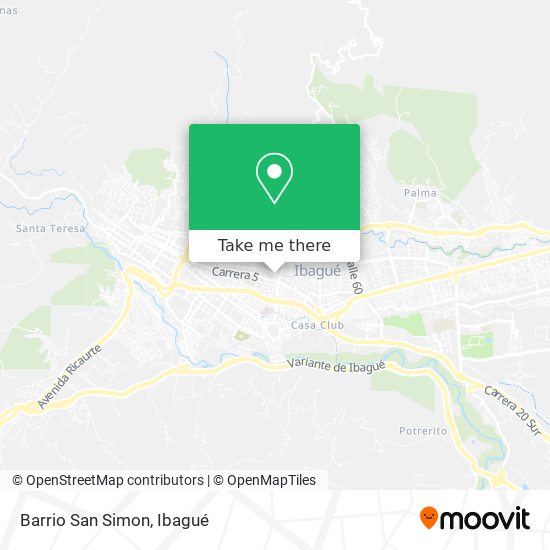 Barrio San Simon map