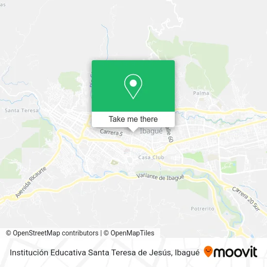 Mapa de Institución Educativa Santa Teresa de Jesús