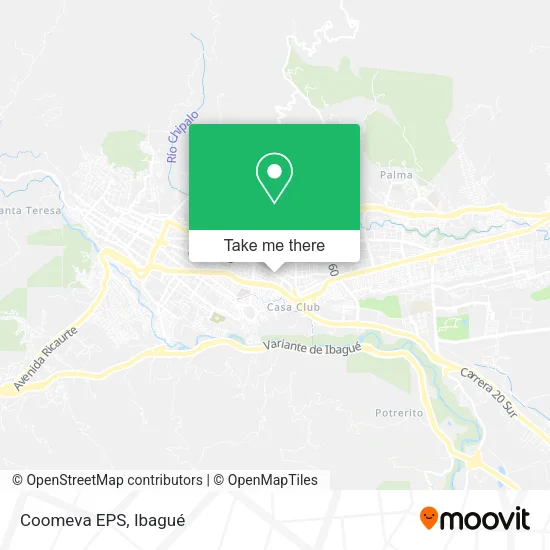 Mapa de Coomeva EPS