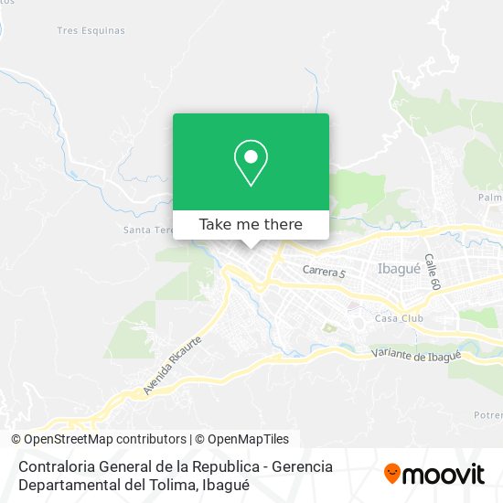 Contraloria General de la Republica - Gerencia Departamental del Tolima map