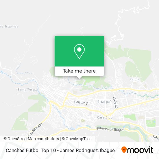 Mapa de Canchas Fútbol Top 10 - James Rodríguez