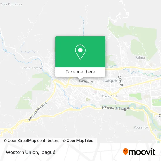Mapa de Western Union