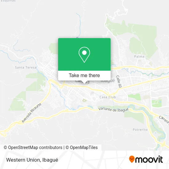 Mapa de Western Union