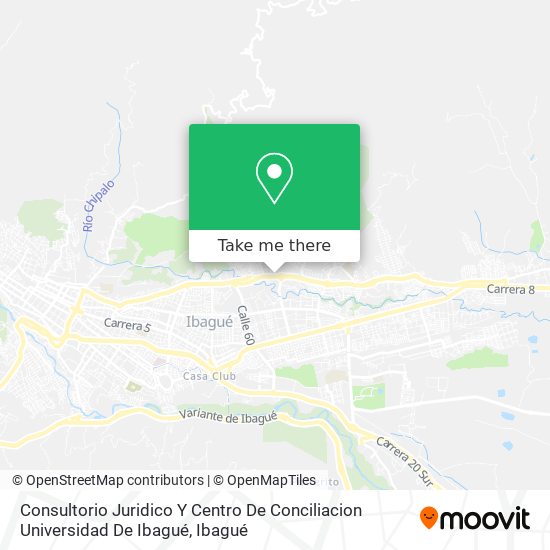 Consultorio Juridico Y Centro De Conciliacion Universidad De Ibagué map