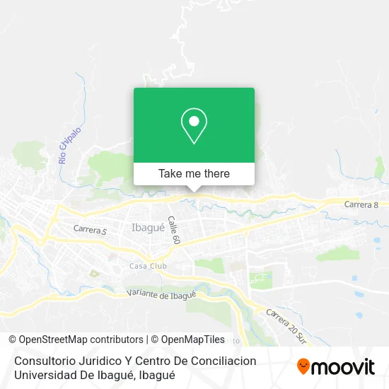 Consultorio Juridico Y Centro De Conciliacion Universidad De Ibagué map