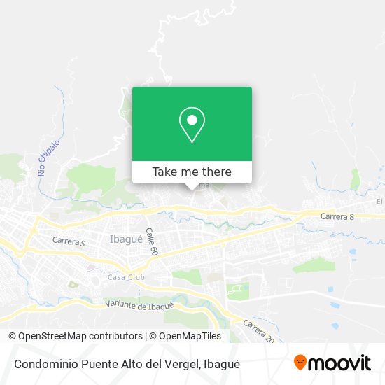 Condominio Puente Alto del Vergel map