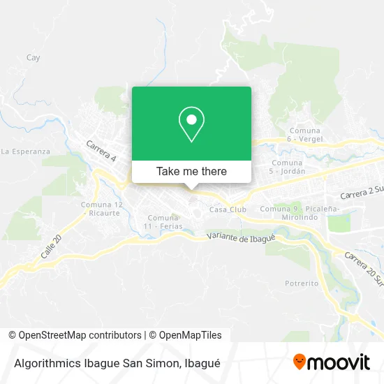 Algorithmics Ibague San Simon map