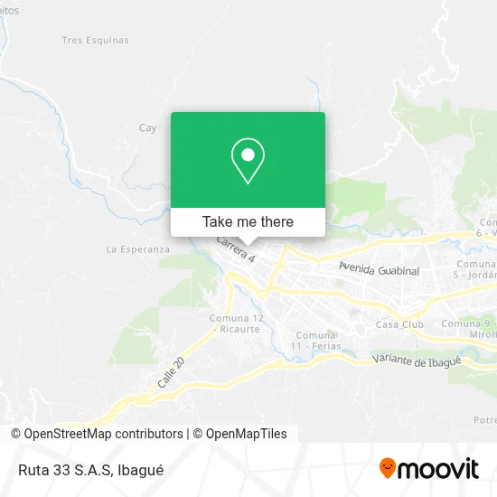Ruta 33 S.A.S map
