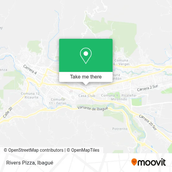 Rivers Pizza map