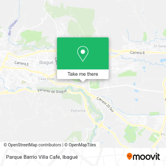 Mapa de Parque Barrio Villa Cafe