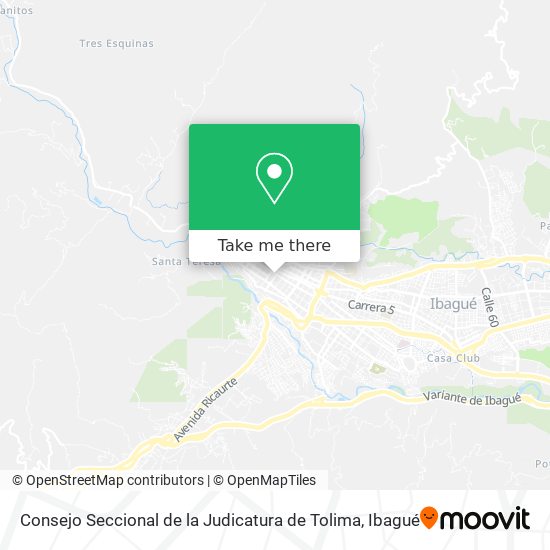 Consejo Seccional de la Judicatura de Tolima map