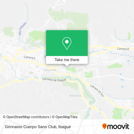 Mapa de Gimnasio Cuerpo Sano Club