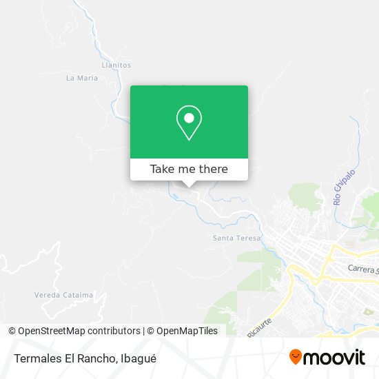 Termales El Rancho map