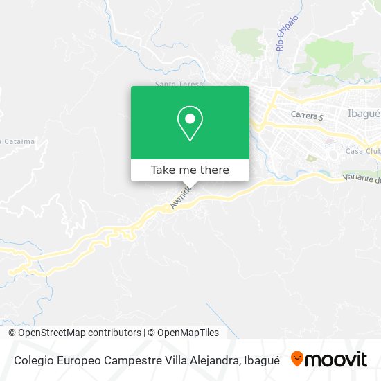 Mapa de Colegio Europeo Campestre Villa Alejandra