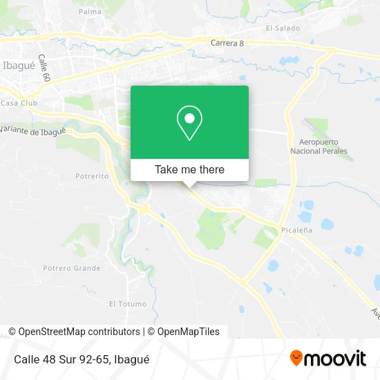 Mapa de Calle 48 Sur 92-65