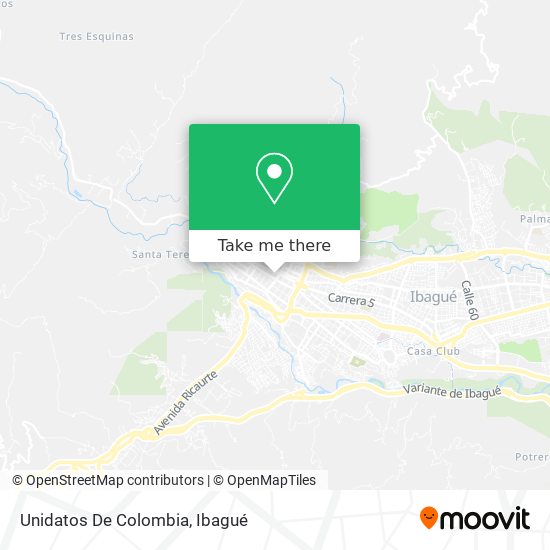 Unidatos De Colombia map