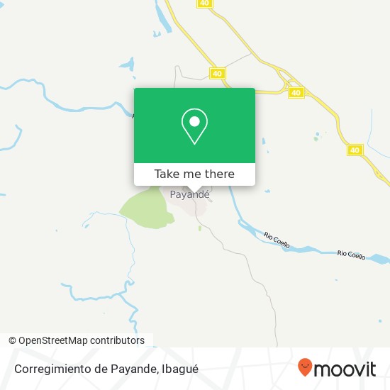 Corregimiento de Payande map